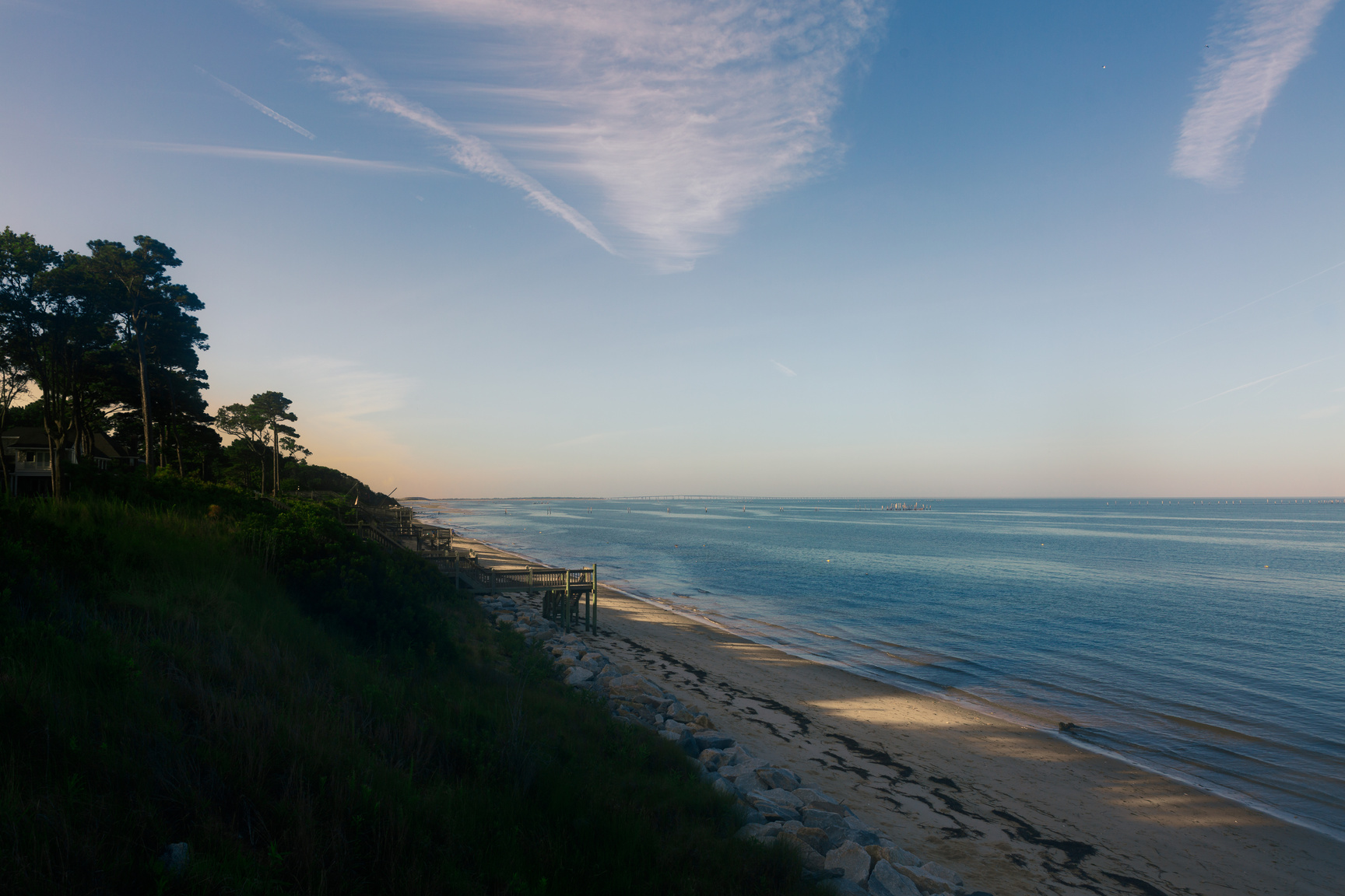 Eastern shore bay beach